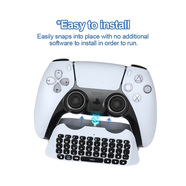 PS5 controller trådløst Bluetooth eksternt tastatur med indbygget højttaler til stemmechat input tastaturGaming tilbehør