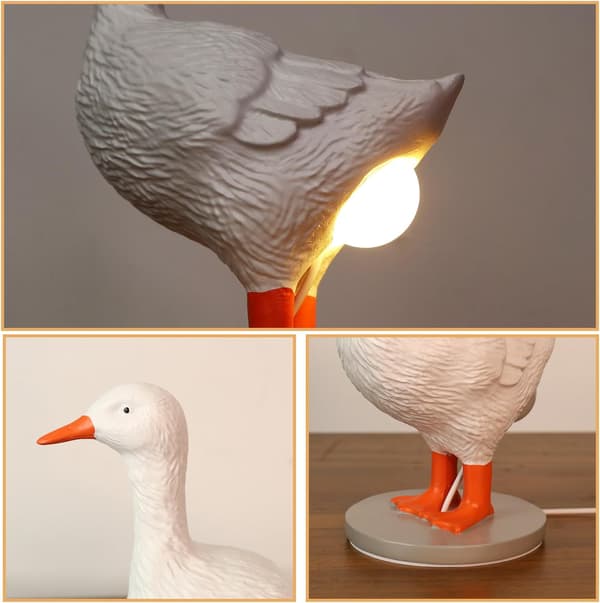 Ande-baklampepynt Hjem stue soverom USB-lampe LED-pynt design kunstdekorasjon