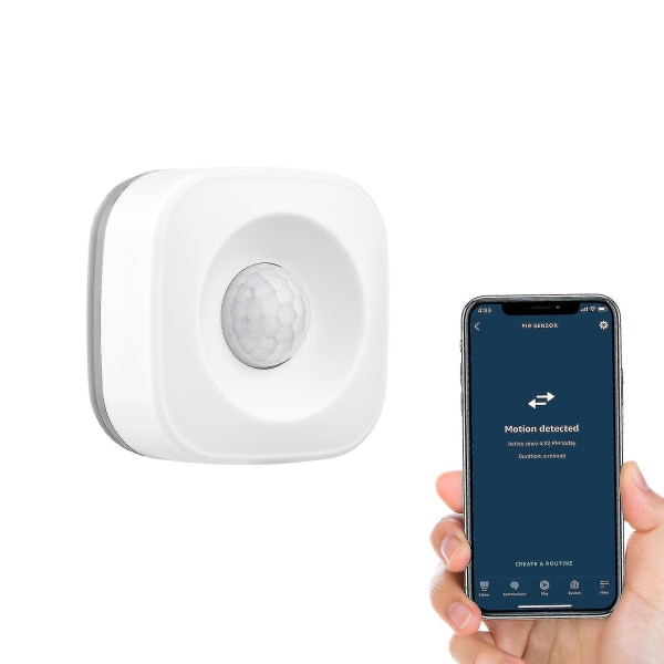 Wifi Bevægelsessensor Alarm Smart Human Body Induktion Pir Sensor 16.4ft 120-graders registreringsområde App Control Home ZigBee Type