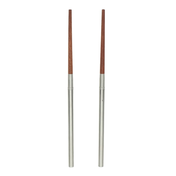 JFJC sammenleggbare spisepinner i tre Bærbare, avtagbare spisepinner i tre for utendørs camping rosentre og rustfritt stål med låsefeste