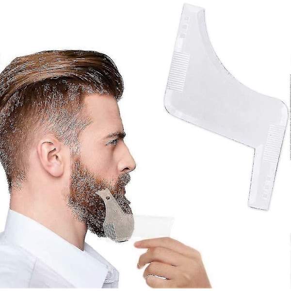 2-pack Skäggformningskam Symmetrisk Skäggformare Styling Trim Mall Ansiktshår Vårdverktyg