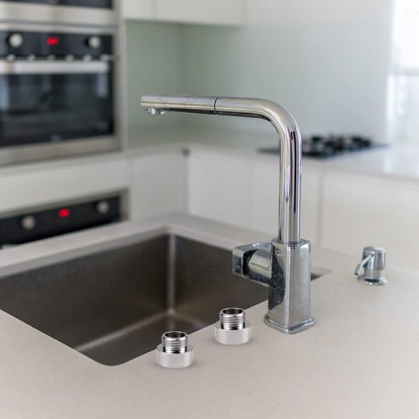 Forkromede haneadaptere 3/4\" x 1/2\" – Reduktionsnippel – 2 stk. – Forkromet messing til vandinstallationer