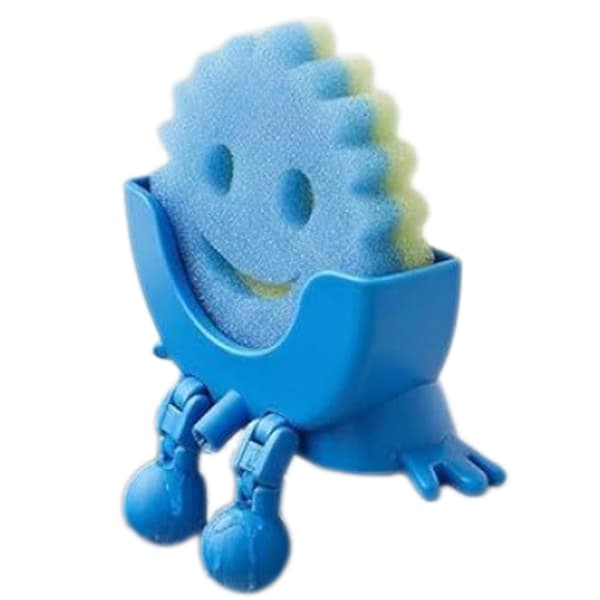 Svampställ med dränering 3D-printad Scrub Daddy-hållare Roligt svampställ för