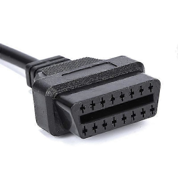 Bil Diagnostikverktyg OBD2 Kontakt Adapter för 12 Pin till OBD2 16 Pin Kabel Auto Scanner Adapter