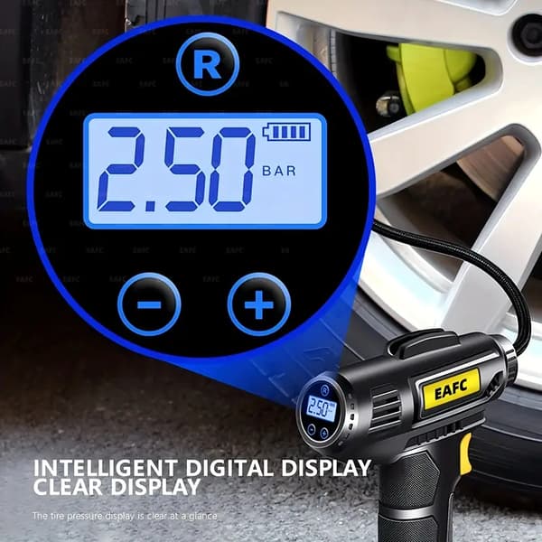 Bil luftpump portabel bil luftpump bil hög effekt elektrisk trådlös däck luftpump luftpump