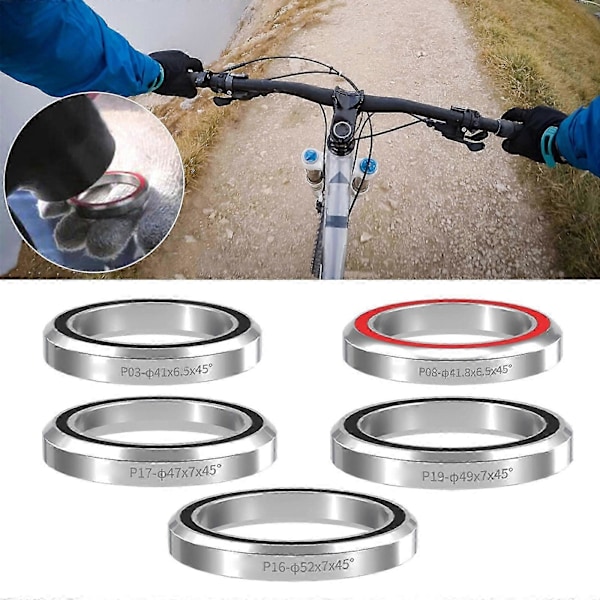 Lagersett for landeveissykkel, erstatning, dobbeltforseglet, kraftig, slitesterk 52 mm 41mm
