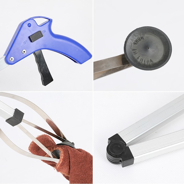 1 st Premium Legering Skräpklämma Vikbar Skräpplockare Lång Arm