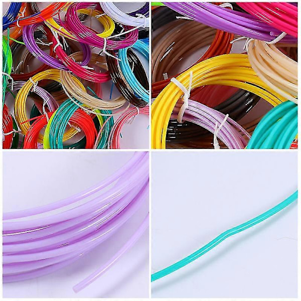 30 stk. 30 Farver 3D Print Filament Pla 3D Pen Filament Refills 5m Længde