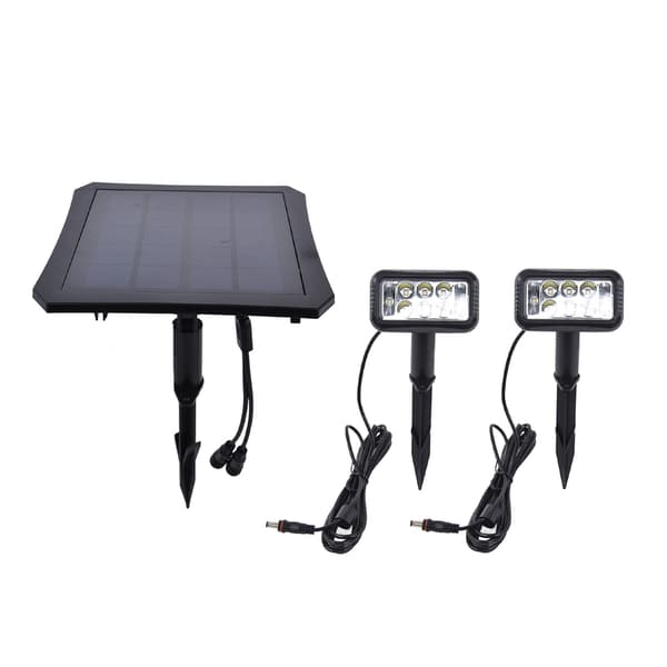 Solar Spotlights Udendørs 5V LED Solar Landskab Automatisk Belysning Polysilicium til Gårdhave Plæne Have Veranda