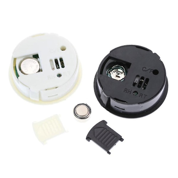 Paket Luftfuktighetsmätare, Mini Hygrometer, Termometer, Digital LCD-skärm, Vit