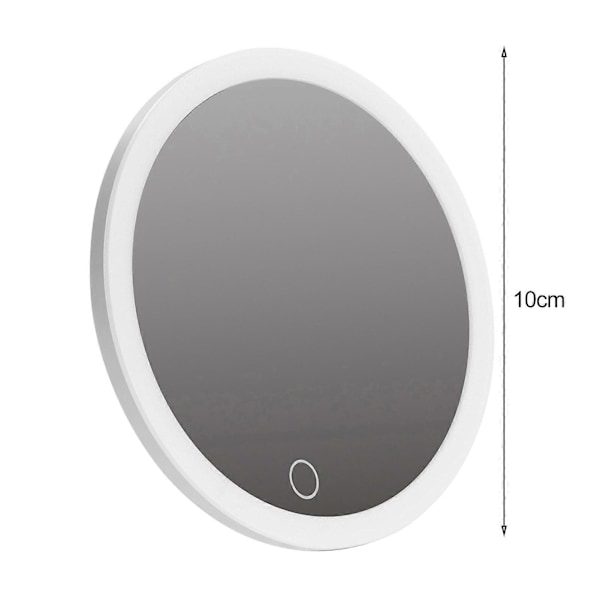 10CM 30X Suurennuspeili pinseteillä Kannettava matka-LED-meikkipeili 3 imukupilla Ladattava himmennettävä suurentava meikkipeili Jikaix White