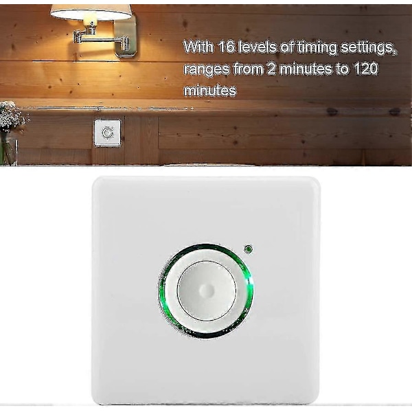 2024 Ny Veggtimer - Ac110-250v Utendørs Led Touch Forsinkelsestimerbryter Med 16 Nivåer Forsinkelsesinnstillinger Og Digital Nedtellingstimer Avbruddsfunksjon