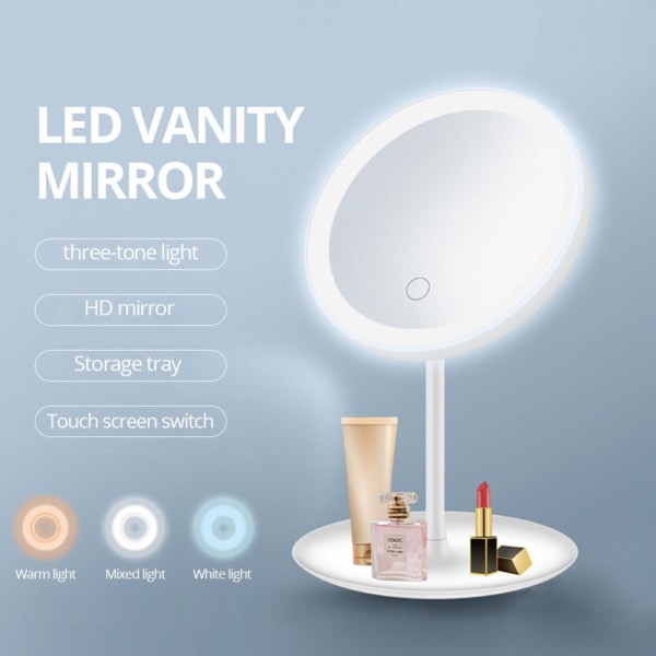 LED sminkespeil med lett sminkelys mini mirror