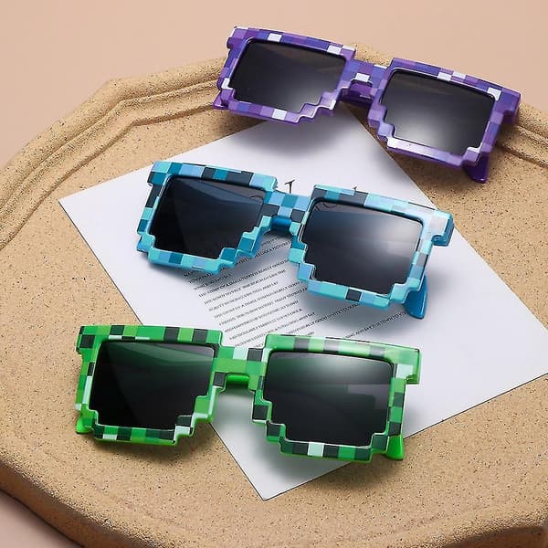 Retro Thug Life Solbriller Leker For Barn Pixel Mosaikk Solbriller Gave
