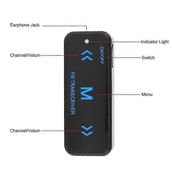 2 stk. Bærbare Walkie Talkie Voksen To-vejs Radio Legetøj Mini Restaurant Walkie Talkie 0,5w Uhf 400-480mhz