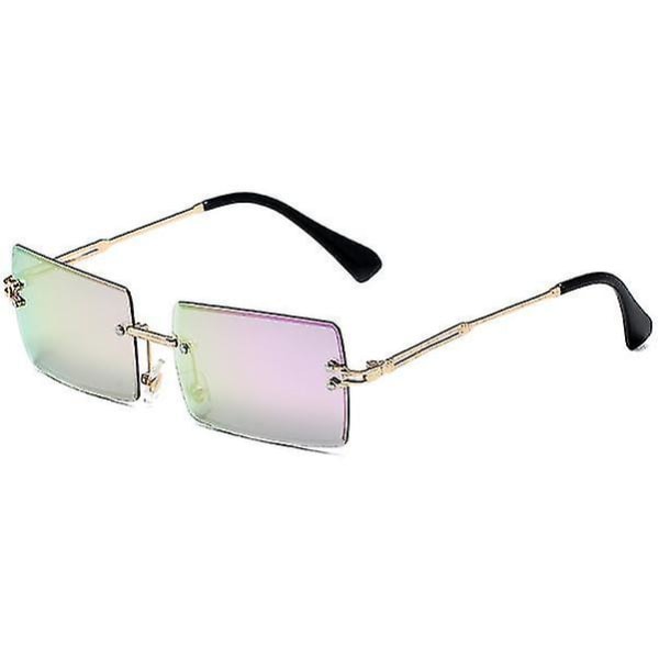 Sajy Sunglasses Rimless Square, Small Rectangle Fashion Solbriller Color 5