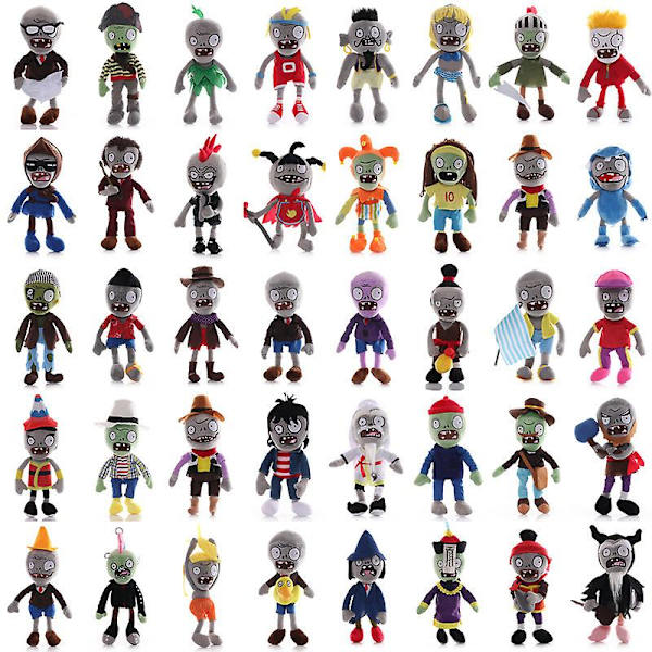 30 cm kasvit VS zombit täytetyt pehmolelut lelut mikrofoni zombisanomalehti zombie sarjakuvapeli cosplay anime figuuri lapsille lahjat Style 1