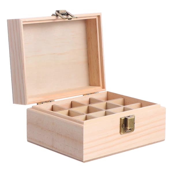 Förvaringslåda för eteriska oljor Trä Aromaterapi Flaska Organizer Resevänlig 1-pack