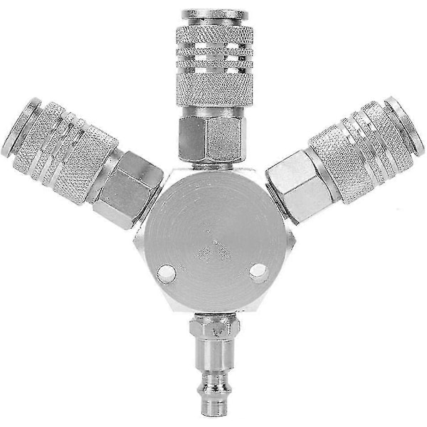 Pneumatiikkaliitin, Nopea Ilmaliitin 3-Tie Nopea Liitäntäsovitin Ilmaleimalle 1/4'' F-npt Kierteellä Crjjkoy