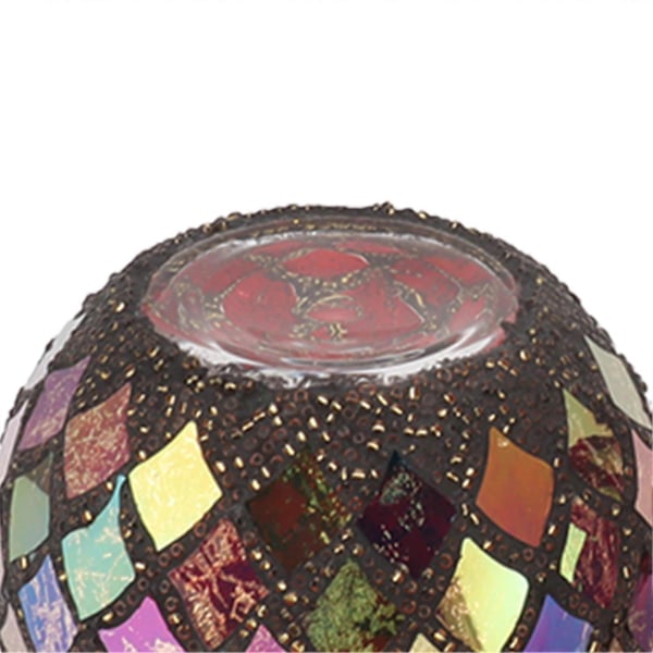 Mosaik Glas Ljusstake Handgjord Doftljuskopp LED Ljusstativ för Hemmet