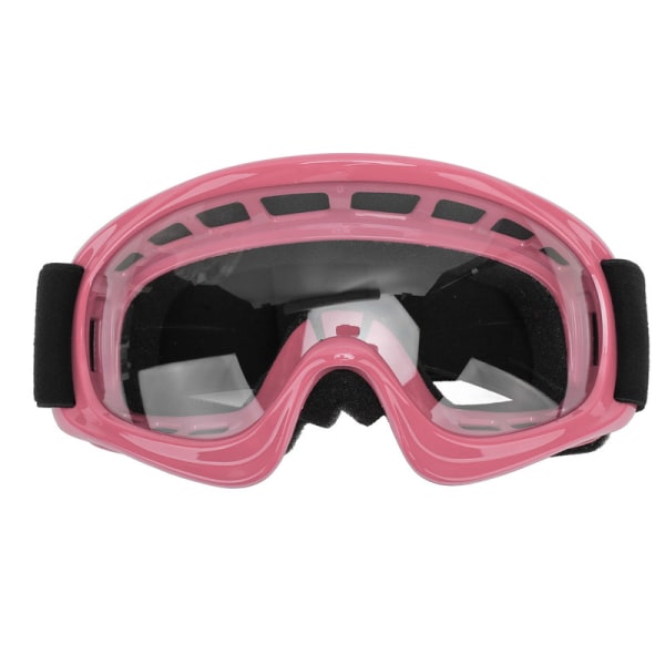 JFJC Kids Dirt Bike Goggles Slagtålighet UV-skydd Motorcykelglasögon för utomhuscykling Ski ATV Off Road Racing Rosa