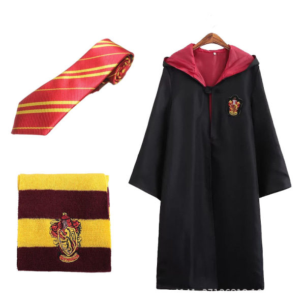 Harry Potter 3ps Set Magic Wizard Fancy Dress Cape Cloak  M  Gryffindor Gryffindor M