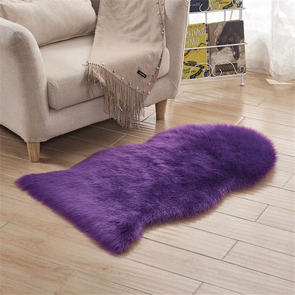 Imitert ull sofa teppe gulvmatte hel saueskinn ull pute buktvindu matte stue soverom lang ull teppe 60X90CM