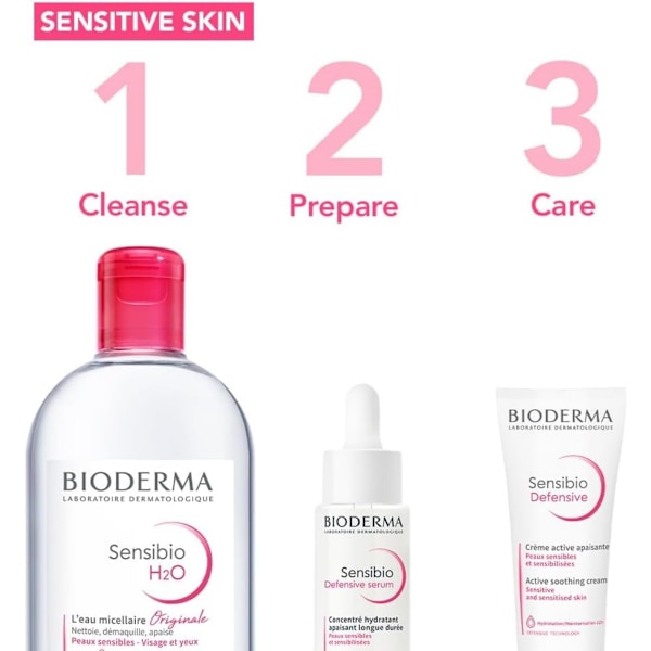 Sensibio H2O Micellar Water Sensitiv Hud 500 ml, Sminkefjerner