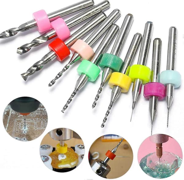 30 stk. PCB Bor Sett, 0.1mm-3.0mm, 1/8\" Spiral Spline Skaft CNC Router Bits for CNC Gravering