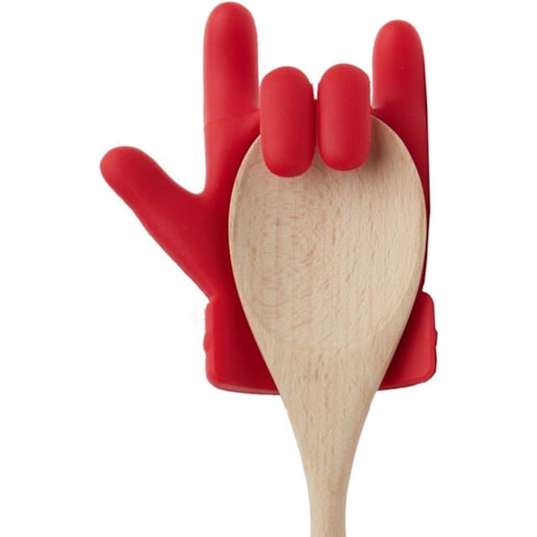 Fingerformet Holder Silikone Grydelåg Overflow Beskytter Holder & Ske Damp Køkken, Spisning & Bar