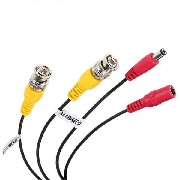 65ft (20m) BNC Video Ström Siamese Kabel för Övervakningskamera DVR Kit