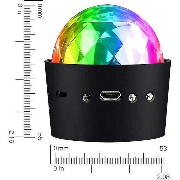 Discoboll för bil Discoljus med ljudaktiverade flerfärgade lampor Mini discokula Dj Discolampor för bilrum Musiklampor