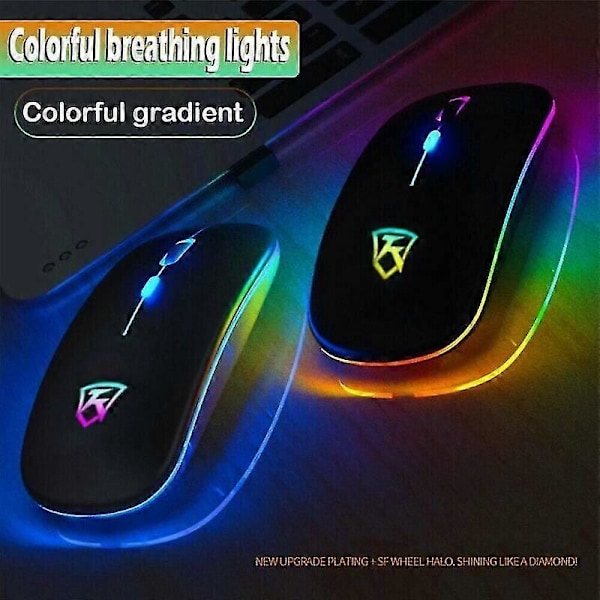 2.4GHz LED Trådløs Mus Optisk Scroll For PC Laptop Datamaskin