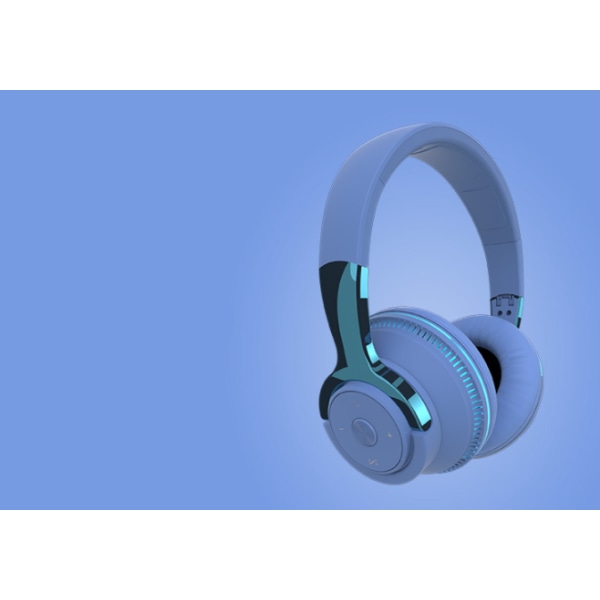 Bluetooth-hovedtelefoner trådløs over øret Stereo trådløst headset blue