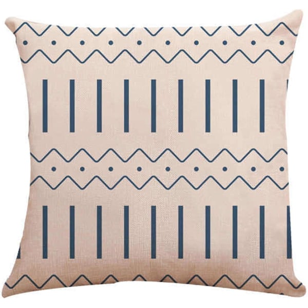 Kuddfodral 50x50 Moderna Soffkuddar, Dekorativa Utomhuskuddfodral i Linne för Soffa Säng Bil (ljusblå, 50x50, set om 4)