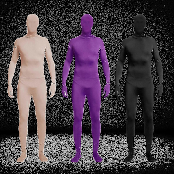 Party Kostyme Kjole Usynlig Morph Suit Hel Kropp Menn Kvinner 190CM