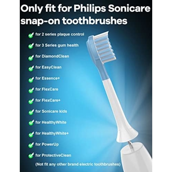 Tannbørste Børstehode for Philips C3 C2 C1 W HX9044 8 Hvit