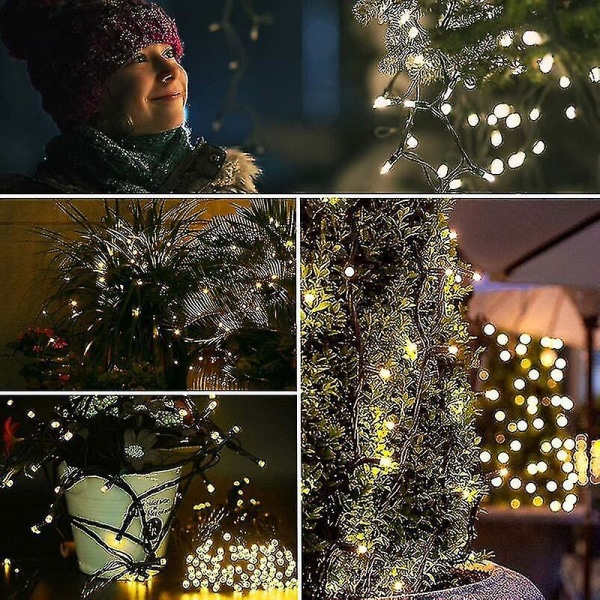 Fairy Lights, Vedenpitävät Outdoor Fairy Lights, 8 Modes Led String Lights ulko- ja sisätiloihin jouluksi, hääksi, juhliin, makuuhuoneeseen, puutarhaan lämmin valkoinen