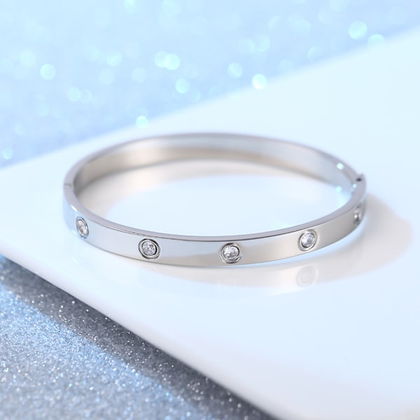 Vackra Älskare Armband Dam Armband Rostfritt Stål Armringar