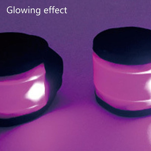 LED reflekterande klapparmband pink