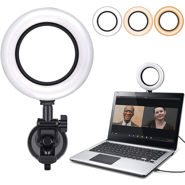 Videokonferensbelysningskit, dator/laptop Monitor Led videoljus