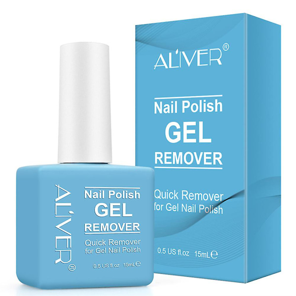 Aliver Soak-off Gel Akryl Neglelak Magisk Hurtig Burst Manicure Fjerner 15ml