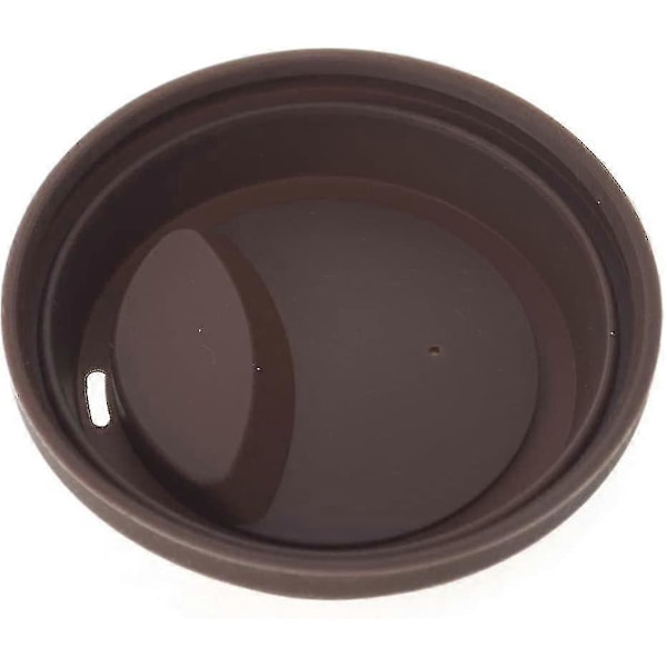 6 stk. Silikon drikkekopplokk, gjenbrukbare kaffekopplokk (d-b2) brown