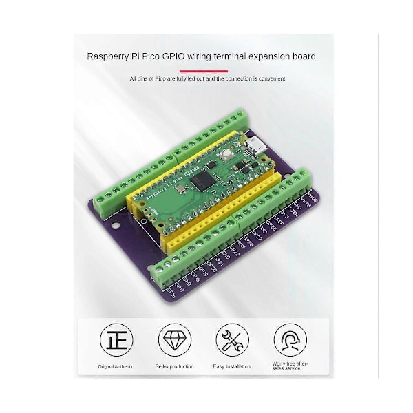 For PICO GPIO Udvidelseskort Picow Terminal GPIO Interface Modul Ombord Mandlige og Kvindelige Ben (Loddet