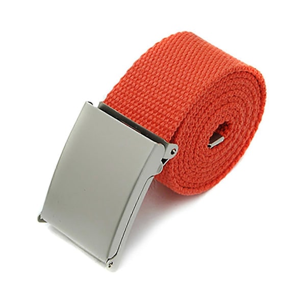 Canvas Bælte Let Afspænding Unisex Canvas Web Bælte til Udendørs Brug Orange