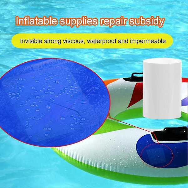 1 Rulle Reparationslapp Självhäftande Stark Vidhäftning Vattentät Klar Uppblåsbar Pool Paraply Yellow 10cm