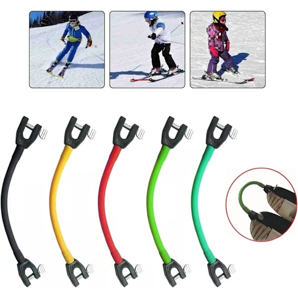 Skidspetskoppling Nybörjare Vinter Barn Vuxen Träningshjälp Utomhussport Snowboard Tillbehör (Färg: Grön, Storlek: 14x7cm)