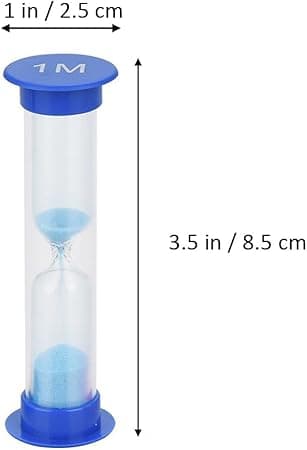 Timeglass 6 stk, 30 sekunder, 1 minutt, 2 minutter, 3 minutter, 5 minutter, 10 minutter