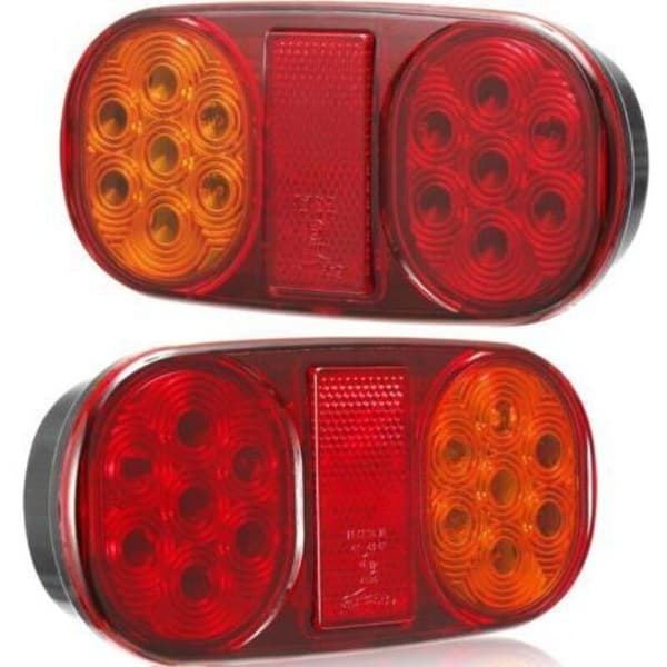 12V LED tilhengerlys, 2 stk vanntette LED tilhengerbaklys