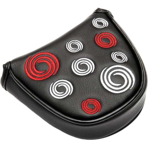 Högkvalitativ Magnetisk Stängning Halvrund Golfklubbhuvudskydd PU Läder Mallet Putter Skydd